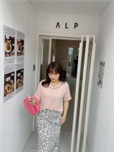 大碼女裝圓領鏈條T恤女2021夏季新款胖mm寬松套頭短袖針織衫