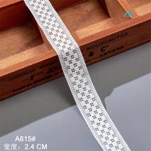 彈力小邊2.4CM 電腦前賈卡成圈280D雙氨綸對拉內褲彈力蕾絲花邊