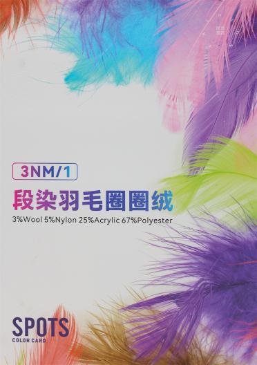 3NM/1 段染羽毛圈圈絨