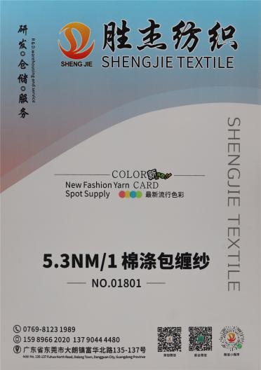 5.3NM/1 棉滌包纏紗