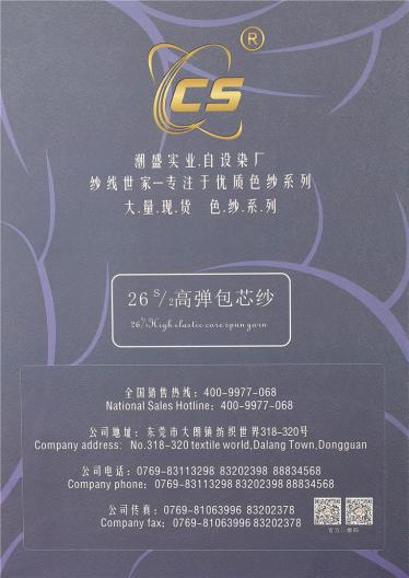 26S/2 高彈包芯紗